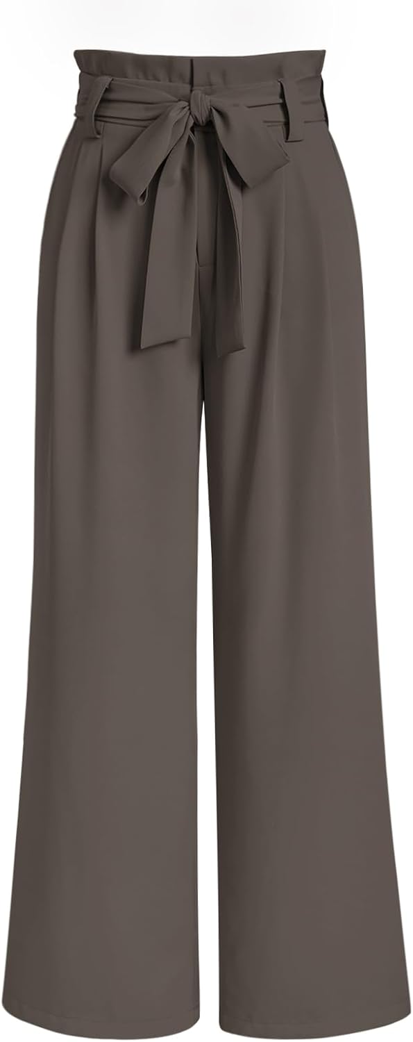 Detalle de LILLUSORY Paperbag Waist Wide Leg Dress Pants