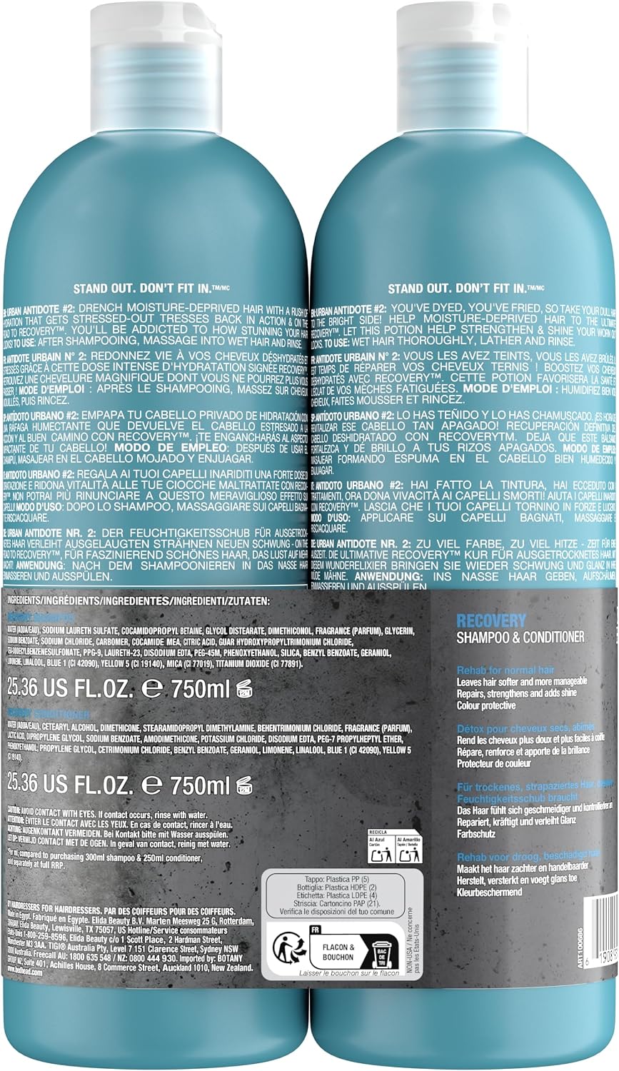 Thumbnail 3 de Bed Head Urban Antidotes Recovery 2 x 750 ml