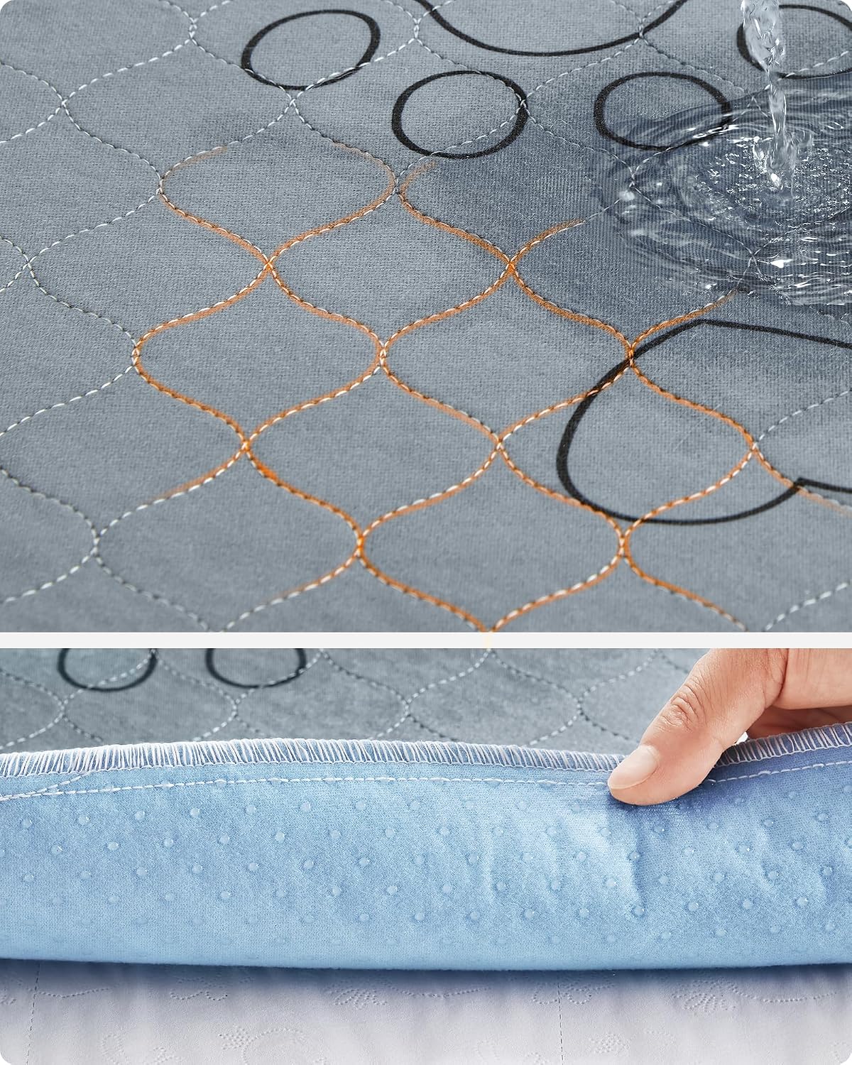 Detalle de Feandrea Tapis lavable pour chien – lot de 2, 122 x 61 cm, taille L, anti-fuite et absorbants réutilisables