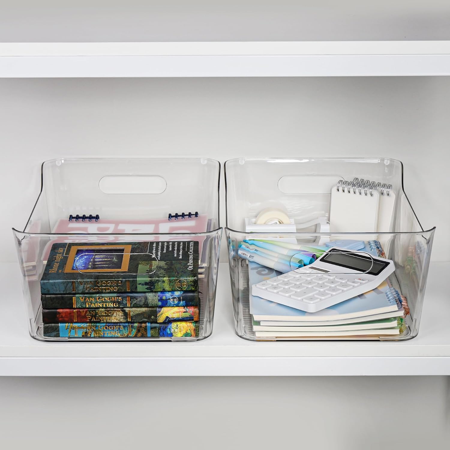 Thumbnail 6 de Tiawudi 6 Pack Extra Large Plastic Storage Bins — Clear Pantry Organizer Boxes (13.5" x 10" x 5.8")