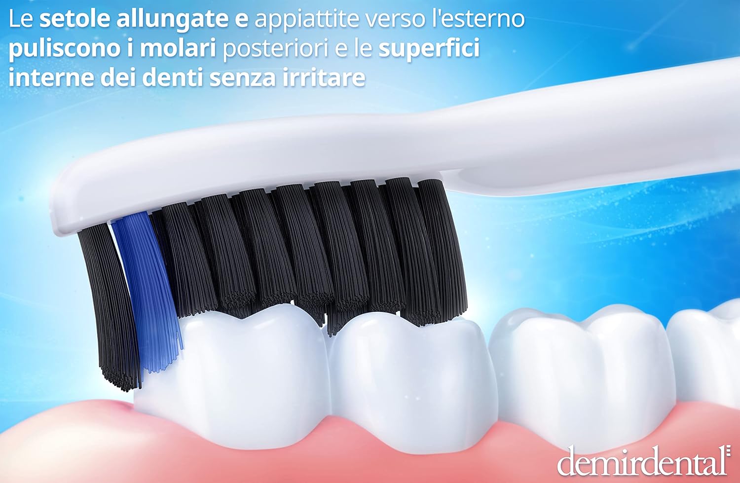 Detalle de demirdental 8 Pack testine ricambio compatibili Philips Sonicare (HX9058) con carbone attivo, dure e bianche