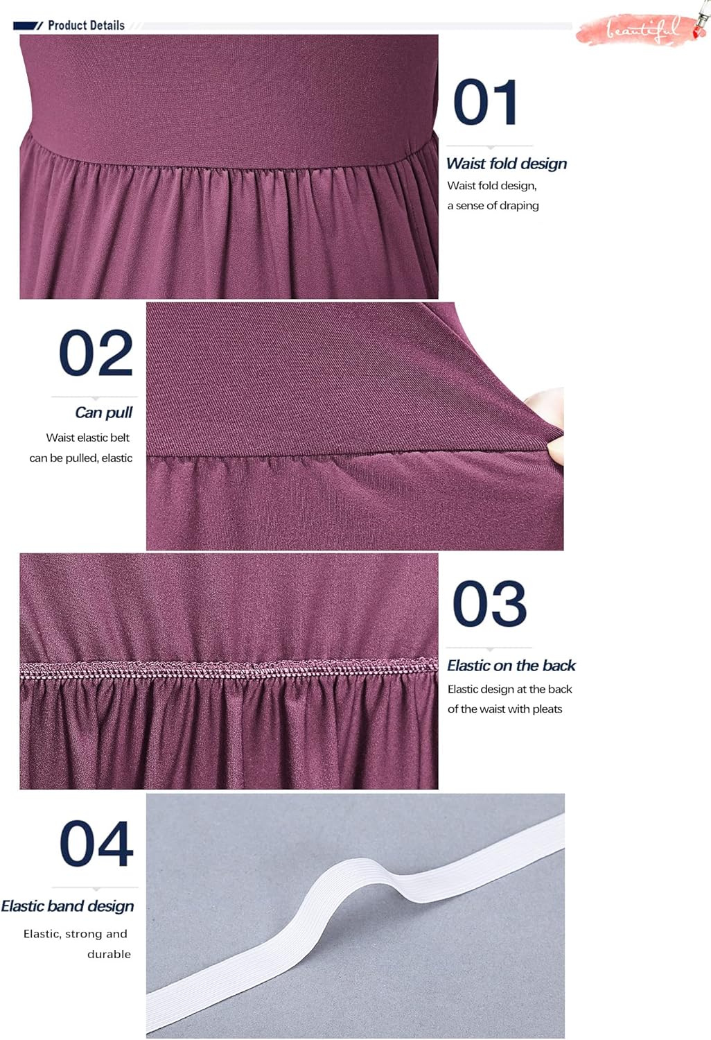 Thumbnail 5 de AUSELILY Maxi Dress for Women – Summer Casual Long Dress with Pockets