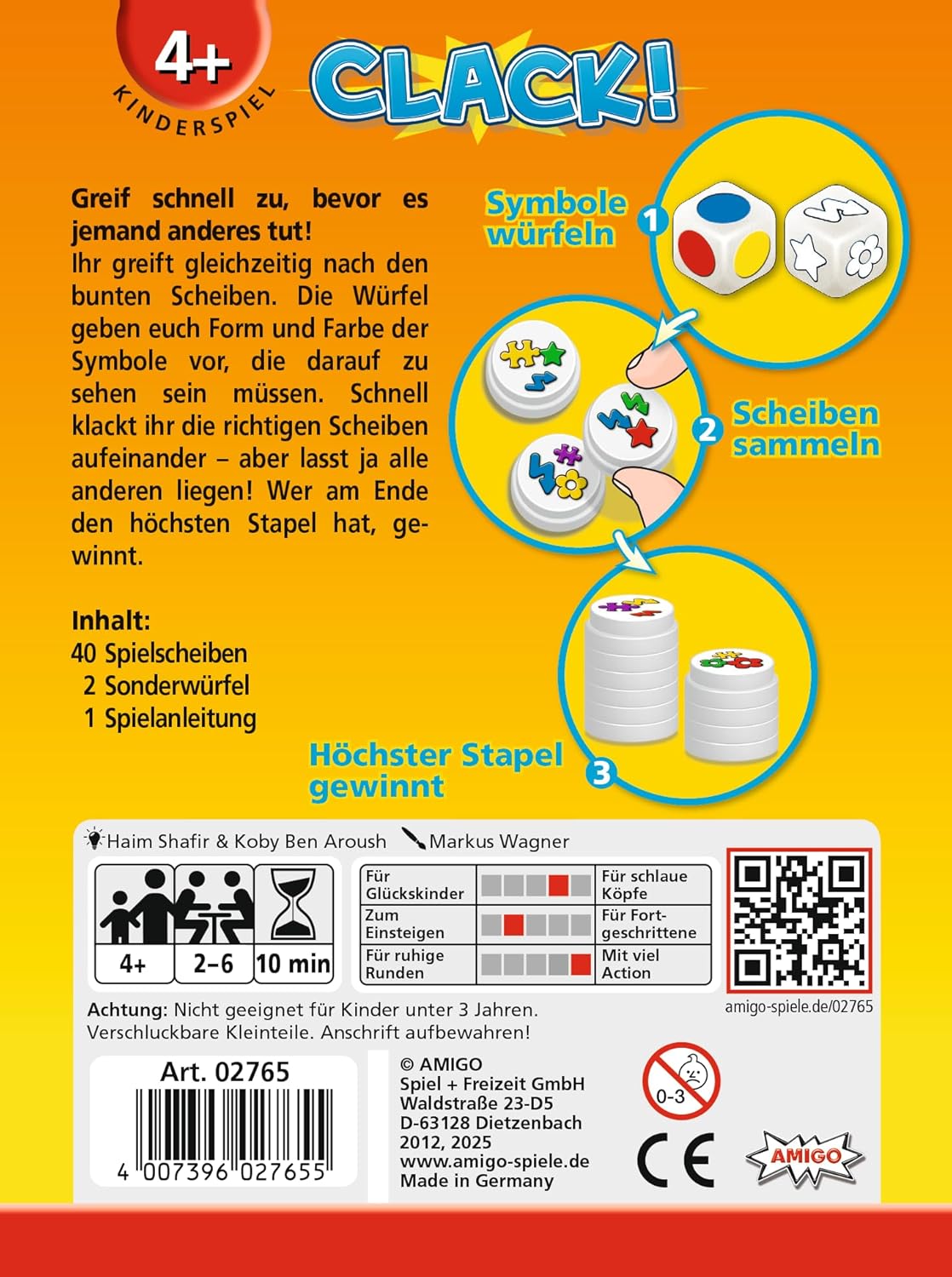 Thumbnail 2 de AMIGO 02765 Clack! Kinderzimmer – Spiel in kompakter Größe (17,1 x 12,8 x 5,6 cm)