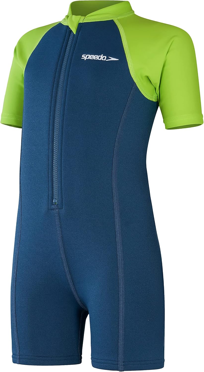 Speedo Learn To Swim Essential Wetsuit Neoprene – Muta bambino con zip frontale, protezione e isolamento
