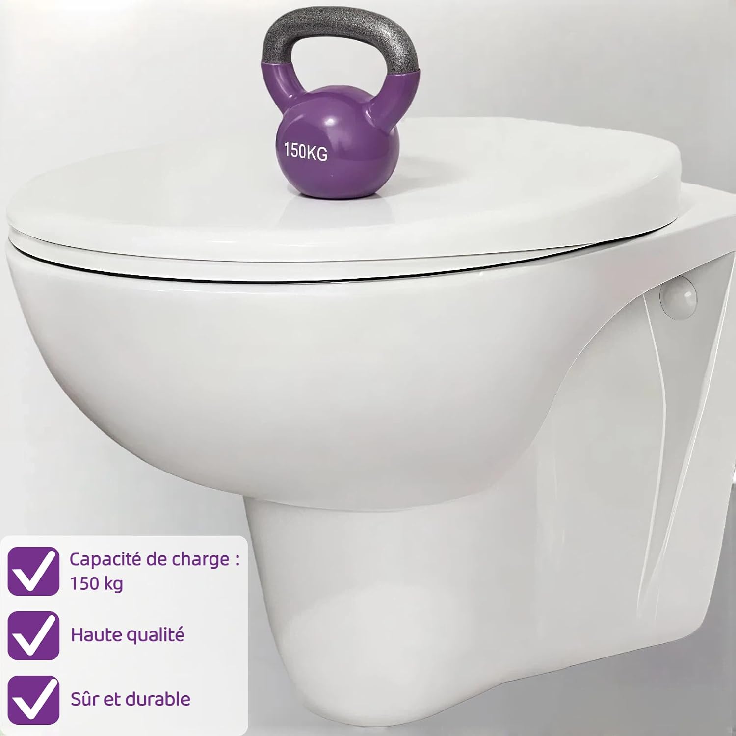 Thumbnail 6 de Solng Aldoih Abattant WC Forme O Blanc