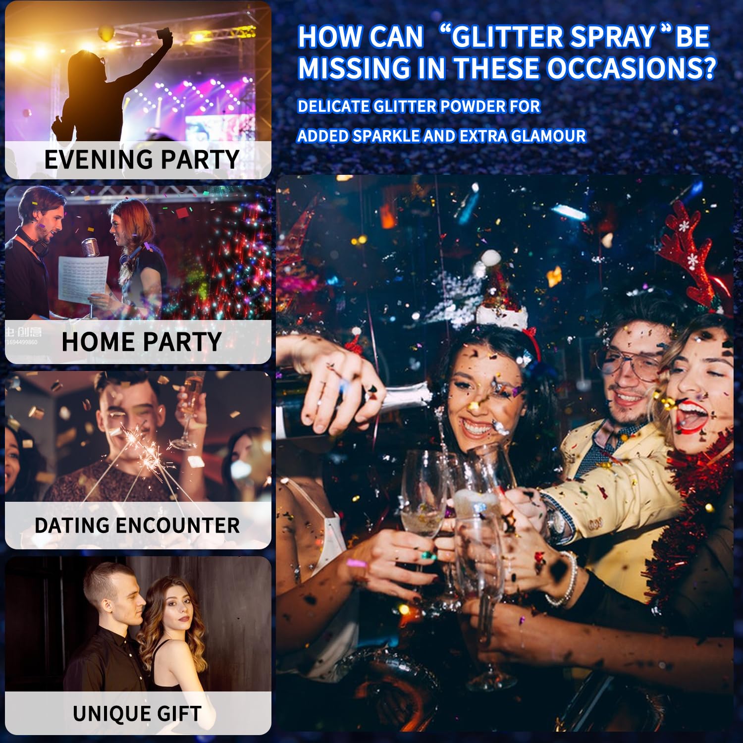 Thumbnail 6 de 60ML Glitzer Spray Glitzerspray