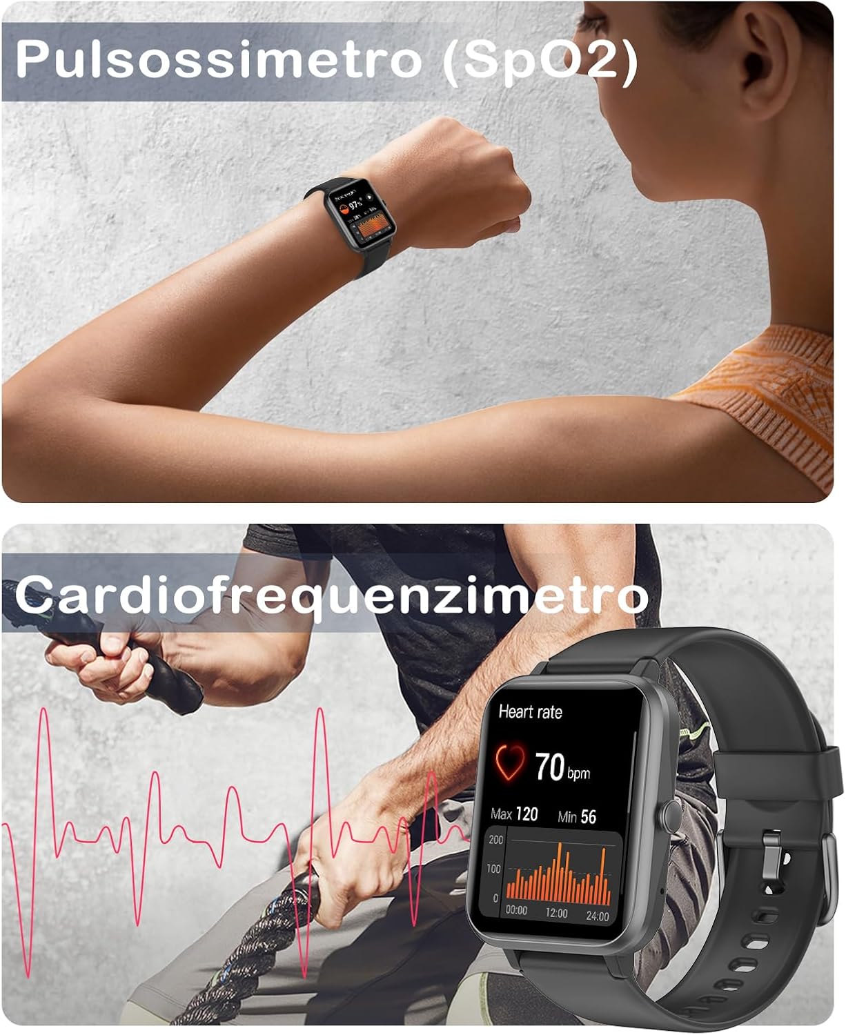 Thumbnail 4 de GRV Smartwatch Chiamate Bluetooth 100 modalità