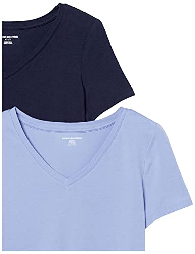 Thumbnail 7 de Amazon Essentials Women's Regular-Fit Short-Sleeve V-Neck T-Shirt (Pack of 2) – Purple/Navy, XXL