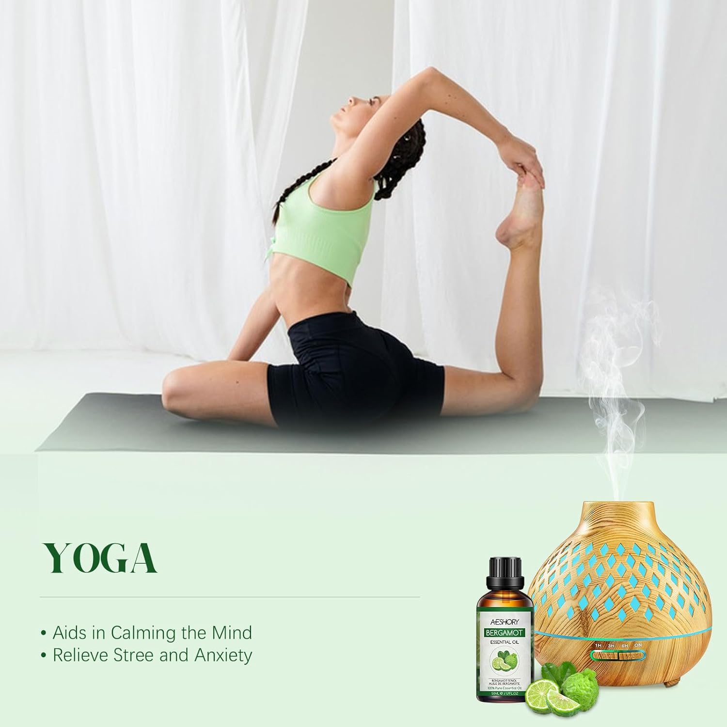 Thumbnail 5 de AESHORY Bergamotte ätherisches Öl (50 ml) – Duftöl für Diffuser, Aromatherapie, Pflege & Massage