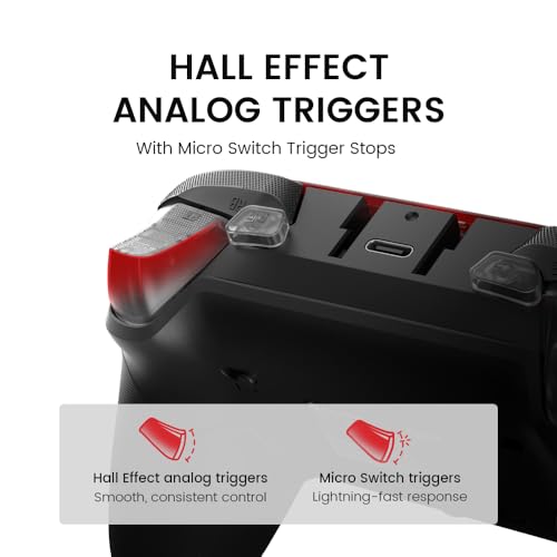 Detalle 2 de GameSir G7 Pro Shadow Ember: mando 1000Hz con estación de carga para Xbox y PC