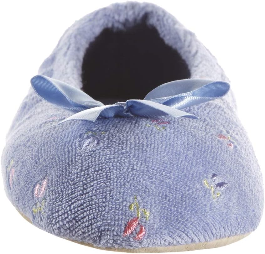 Thumbnail 6 de isotoner Women's Embroidered Terry Ballerina Slippers