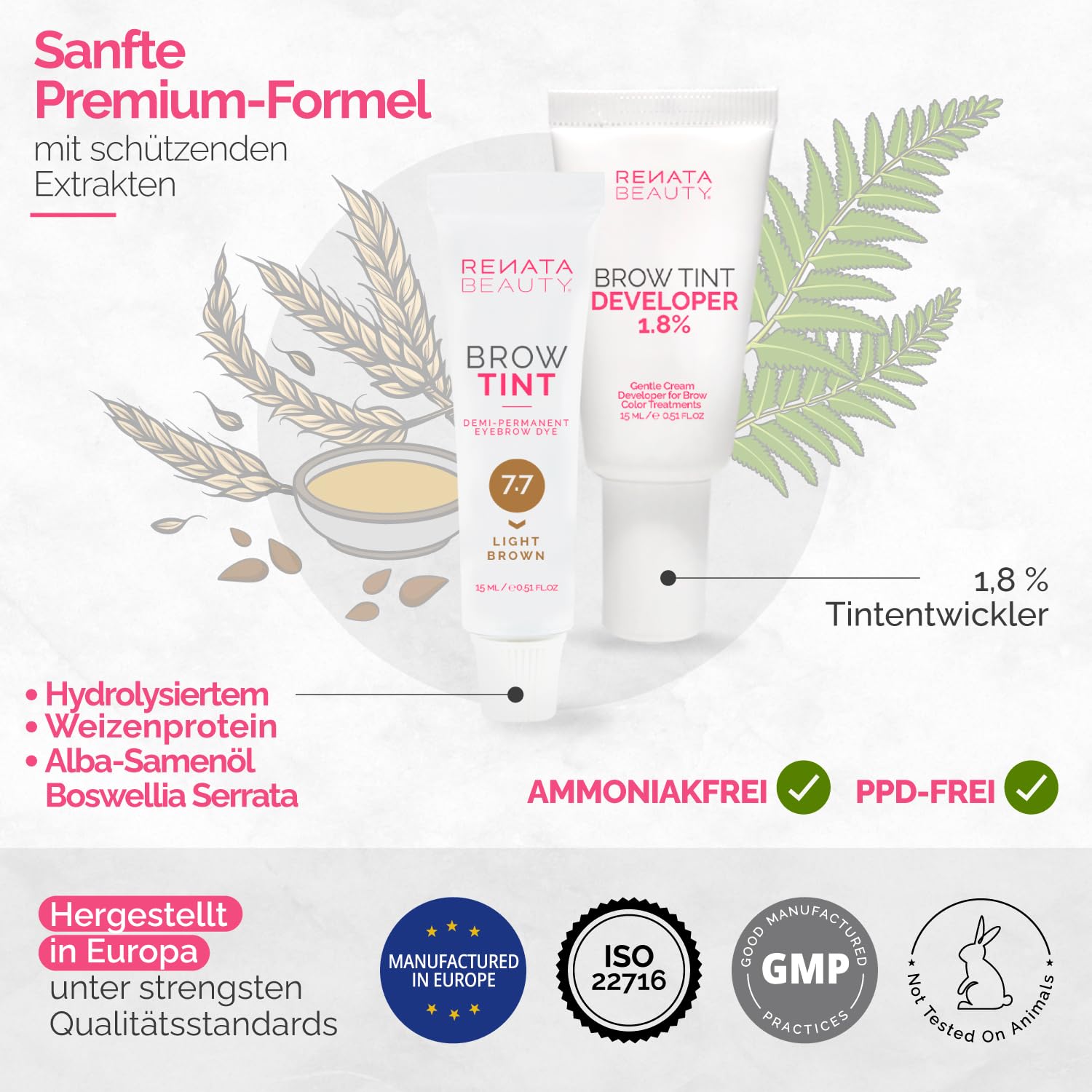 Detalle de Renata Beauty Brow Färbeset Augenbrauenfarbe