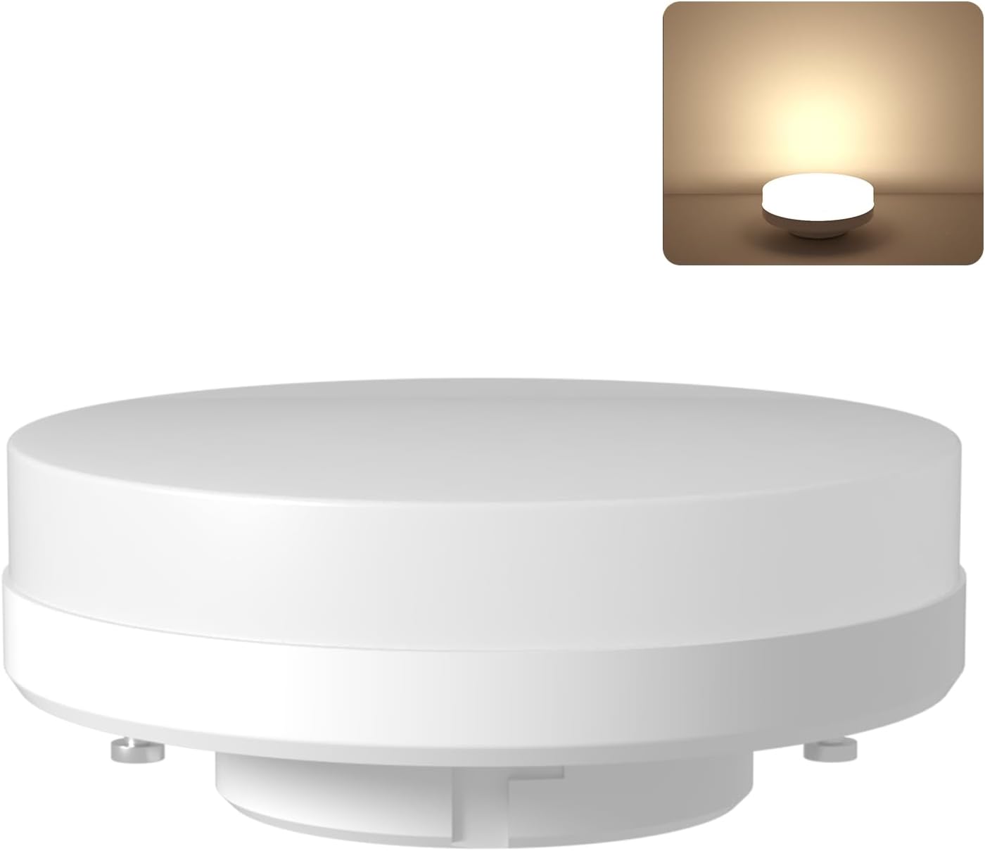 Detalle de HCFEI GX53 LED Leuchtmittel 6W 230V warmweiß 2700K – flaches GX53 Spotlight-Licht