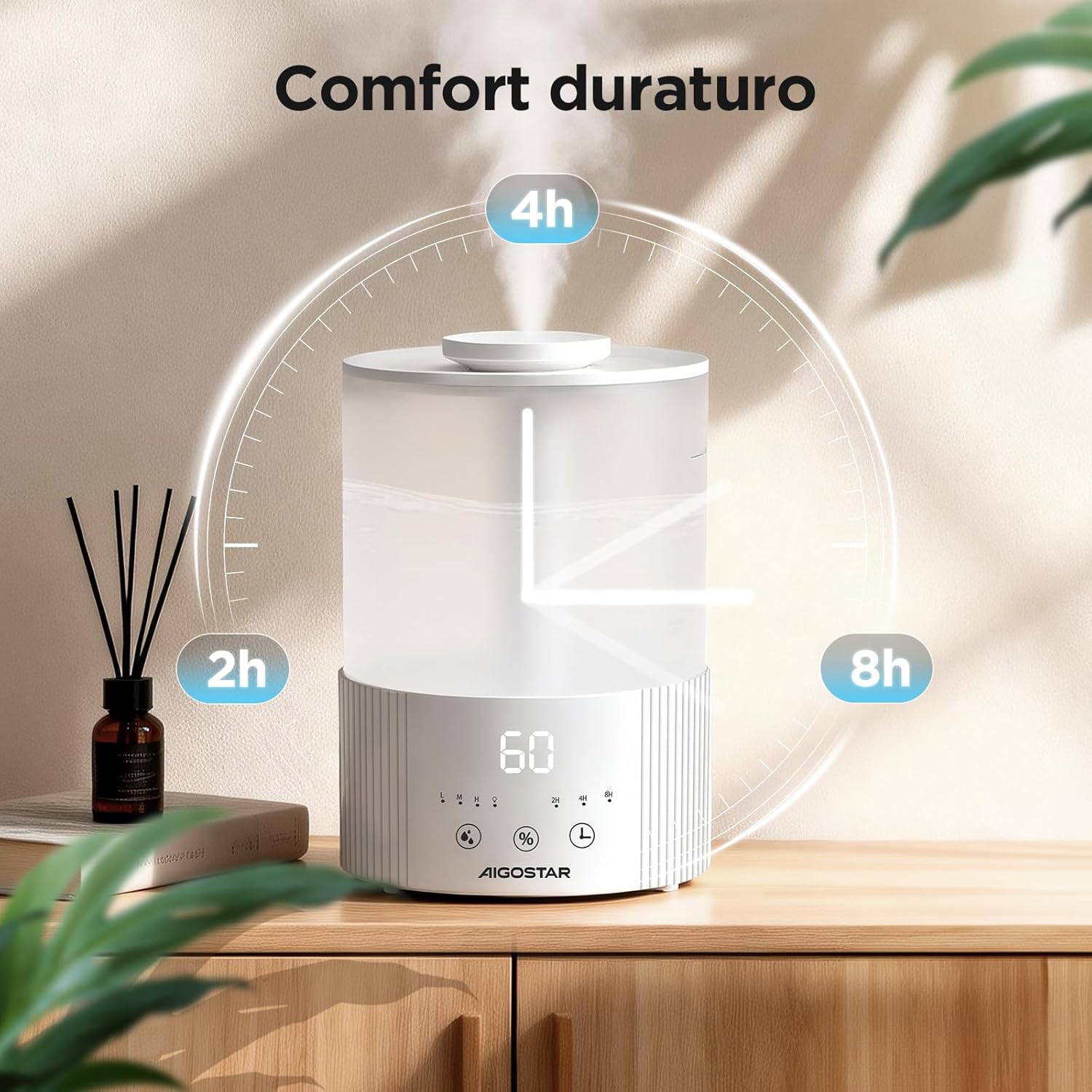 Thumbnail 5 de Aigostar Umidificatore Bambini 2,5L ultrasuoni con 28 dB, timer 8h e 7 luci notturne