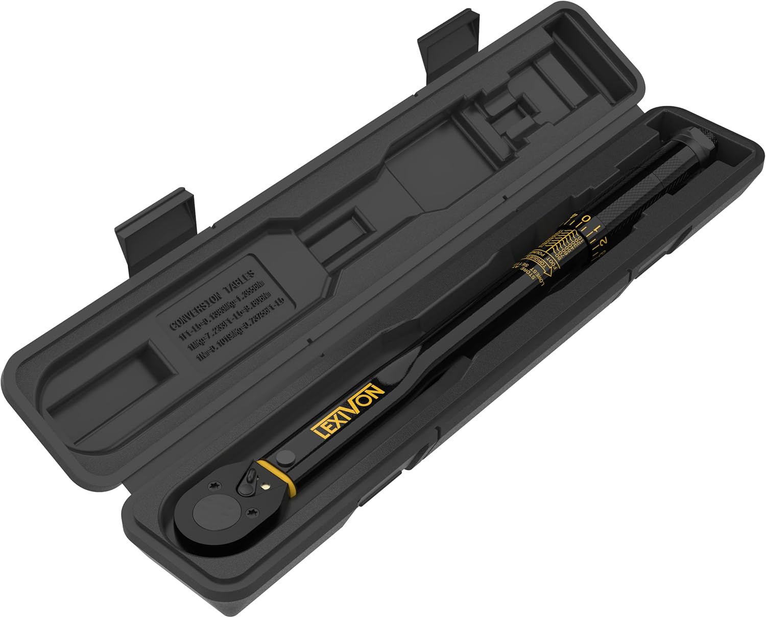 Detalle 2 de LEXIVON LX-182 3/8-Inch Drive Click Torque Wrench, 10–80 Ft-Lb (13.6–108.5 Nm)