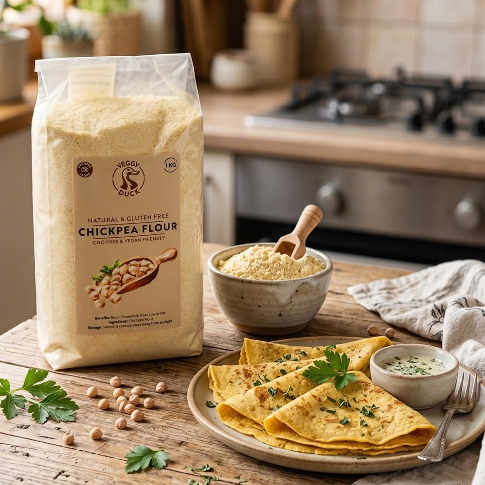 Thumbnail 5 de Veggy Duck Kichererbsenmehl (1 kg) – Glutenfrei, GVO-frei, vegan – Made in Italy