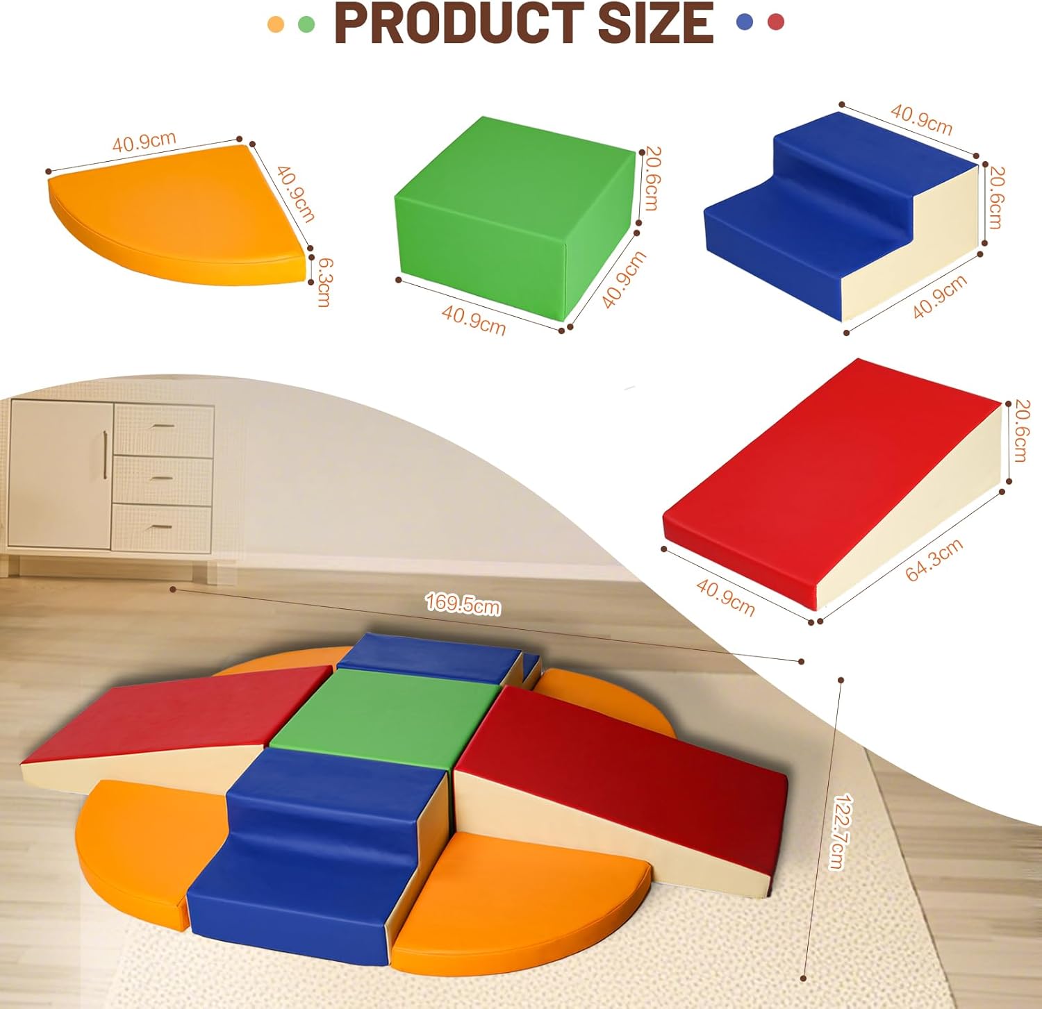 Thumbnail 5 de JungleDove Baby Soft Play Set 9-piece soft play toys