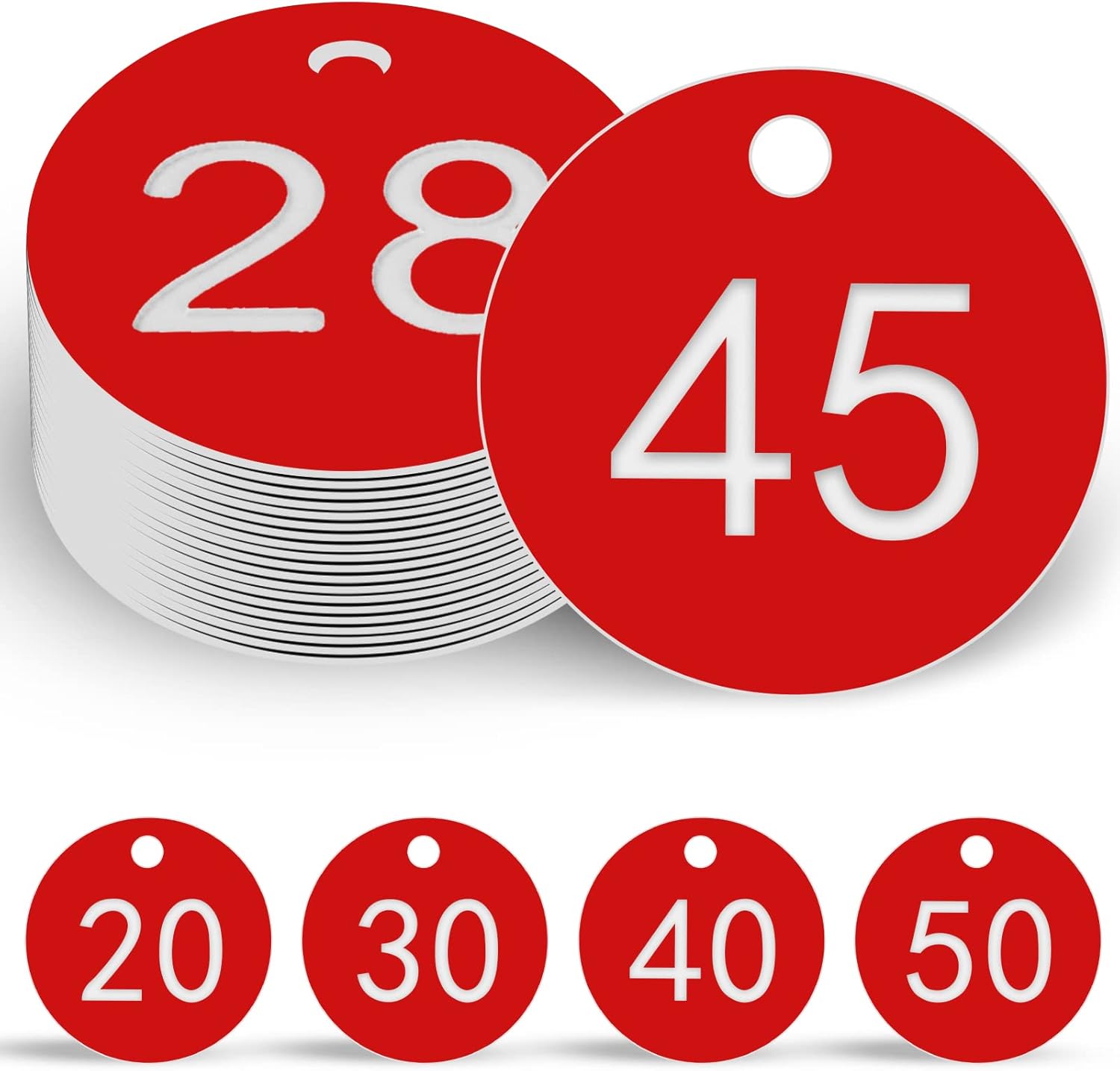 Thumbnail 2 de OFFCUP Portachiavi Numerati 50 Etichette Rosso