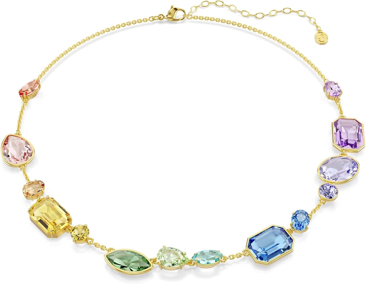 Detalle de Swarovski Collier Gema – Collier ras-de-cou multicolore, placage or, tailles variées