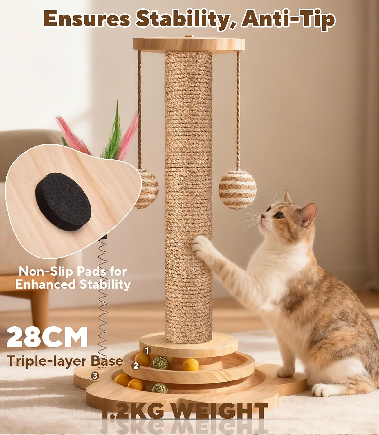 Thumbnail 2 de Mordraoe cat scratching post 46cm tall