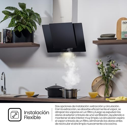 Thumbnail 7 de Hisense CH6IN6BXBG: Campana decorativa de 60 cm con extracción de 650 m³/h y iluminación LED