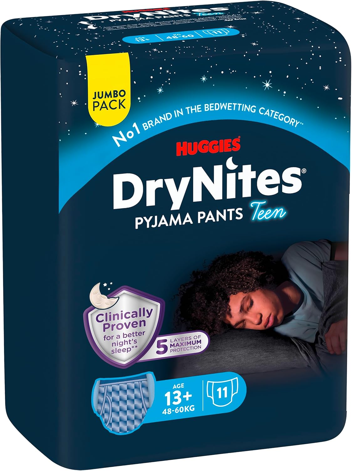 Thumbnail 1 de Huggies DryNites Nachtwindeln XL für Jungen 13–17 Jahre, 33 Stück (3x11) | Jumbo-Monatspack
