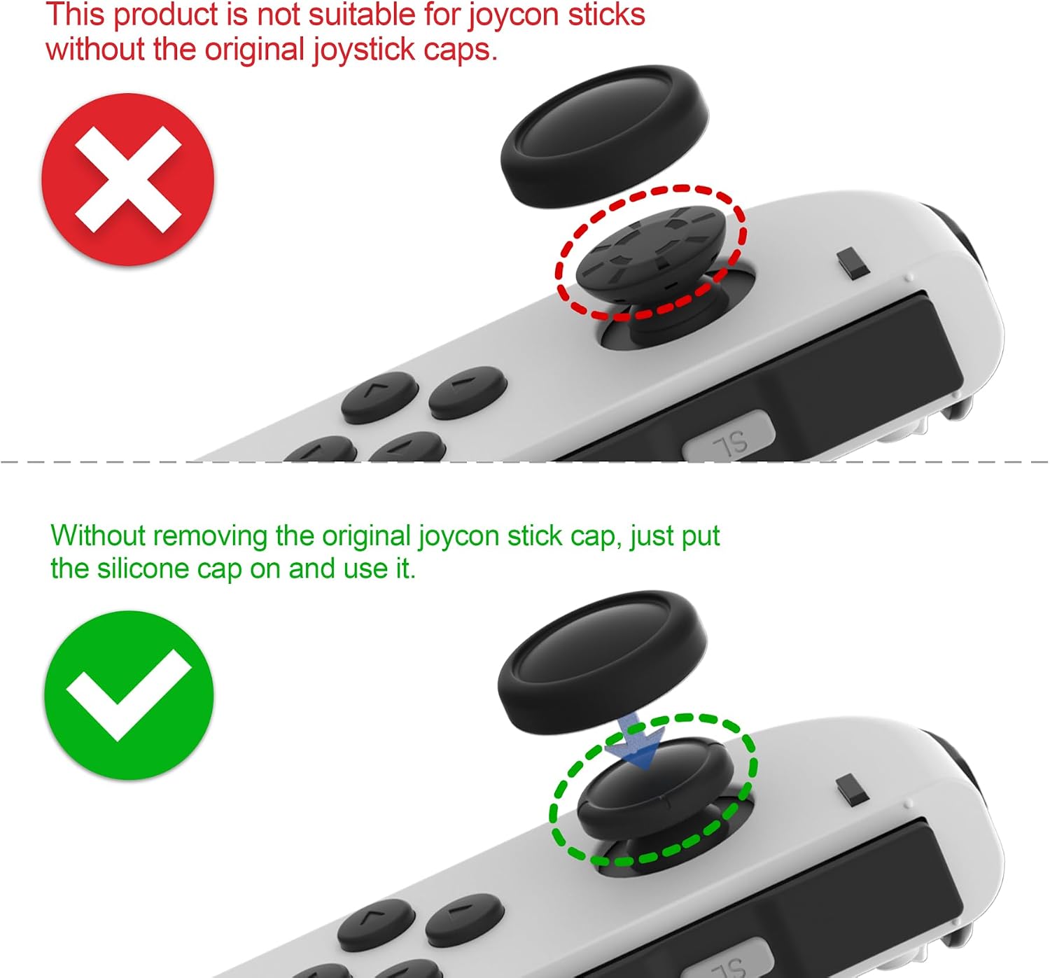 Detalle de eXtremeRate PlayVital thumb grip caps