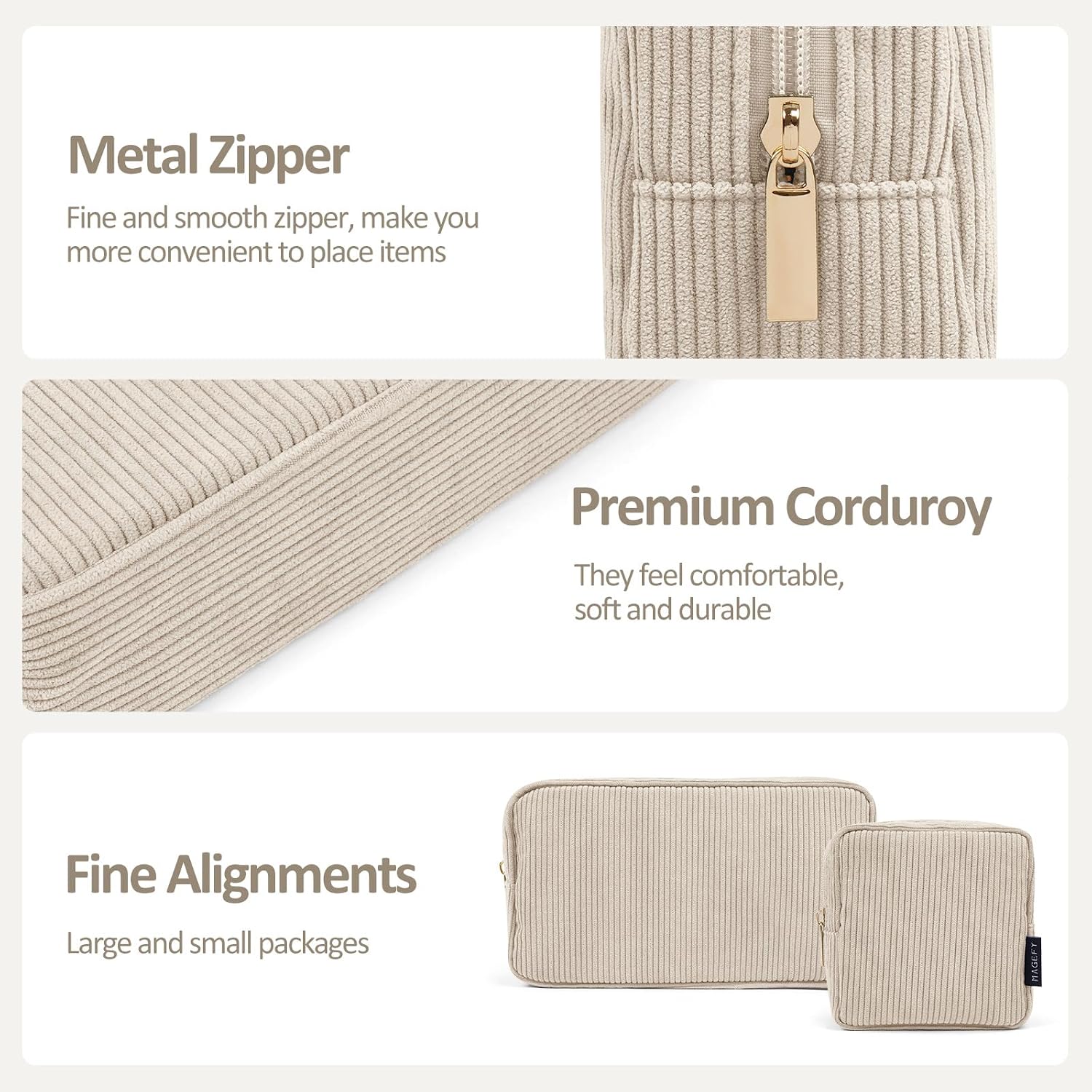 Thumbnail 3 de MAGEFY Small Makeup Bag 4.7x5.1 in
