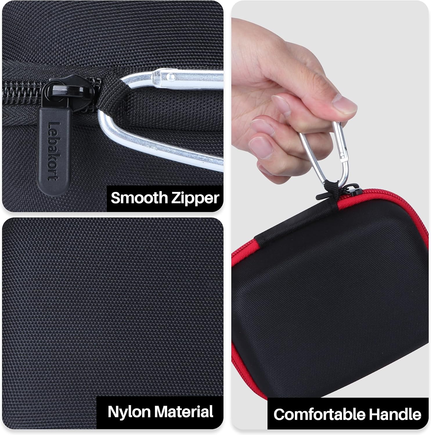 Detalle de Lebakort hard carry case for OM SYSTEM Tough TG-7 and Olympus Tough TG-6/TG-5/TG-4 action cameras
