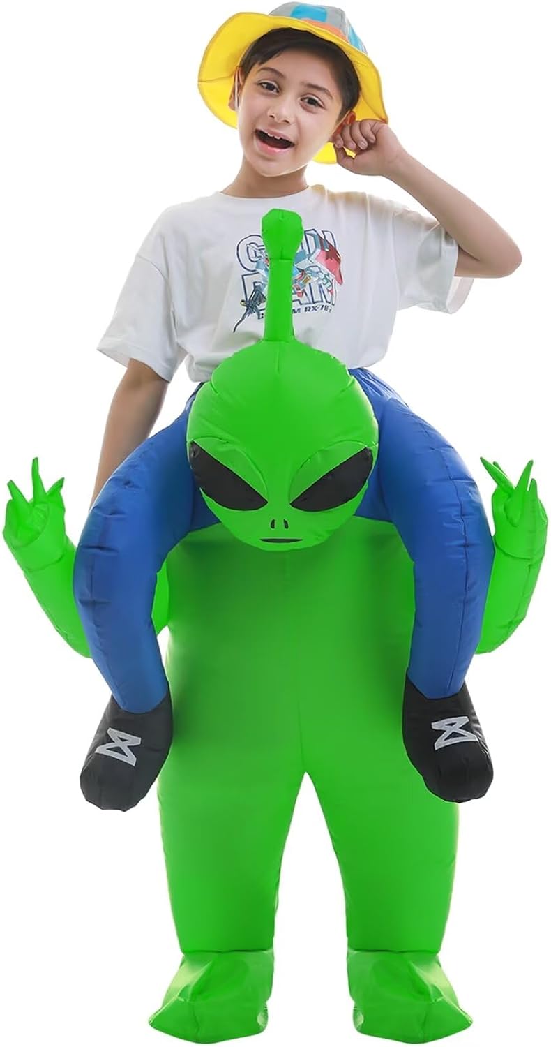 Detalle de Double Couple Inflatable Alien Ride-On Costume with Fan