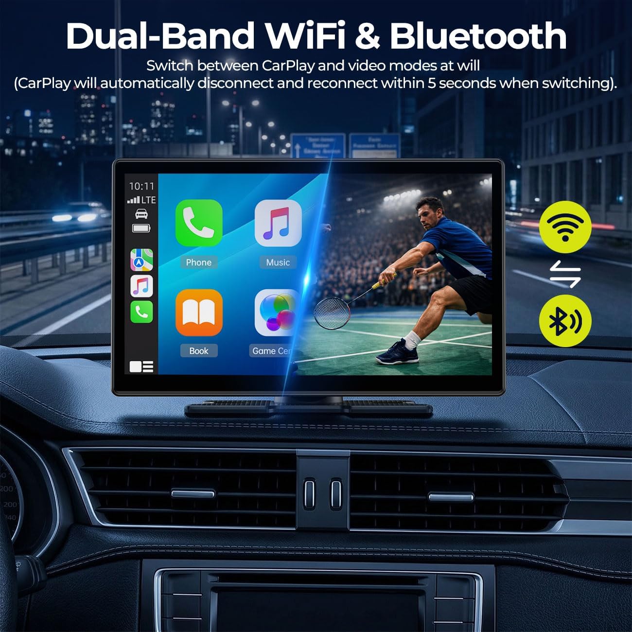 Thumbnail 4 de LAMTTO 9" Wireless CarPlay Screen for CarPlay