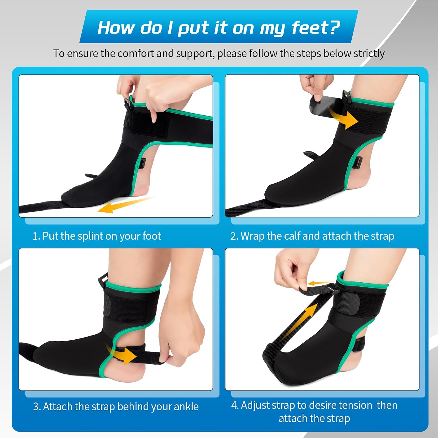 Detalle de Plantar Fasciitis Night Splint Sock, Small