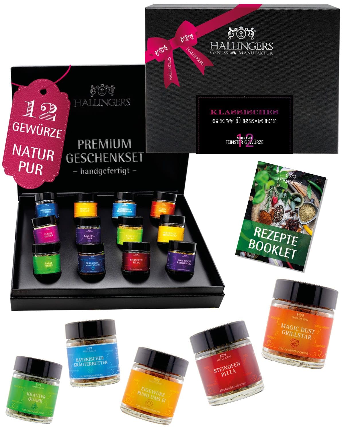 Detalle de Hallingers Genuss Manufaktur Gewürze Geschenkset 12