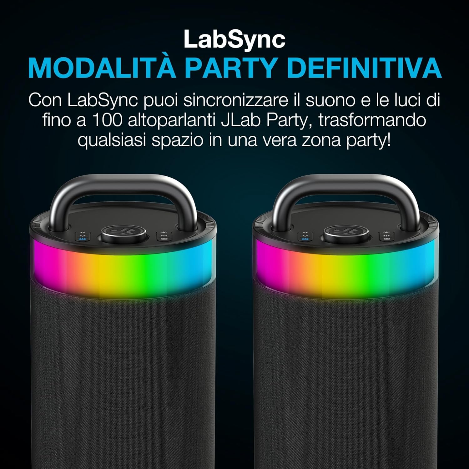 Thumbnail 3 de JLab Epic Party altoparlante Bluetooth portatile con suono 360°, luci RGB e IP56