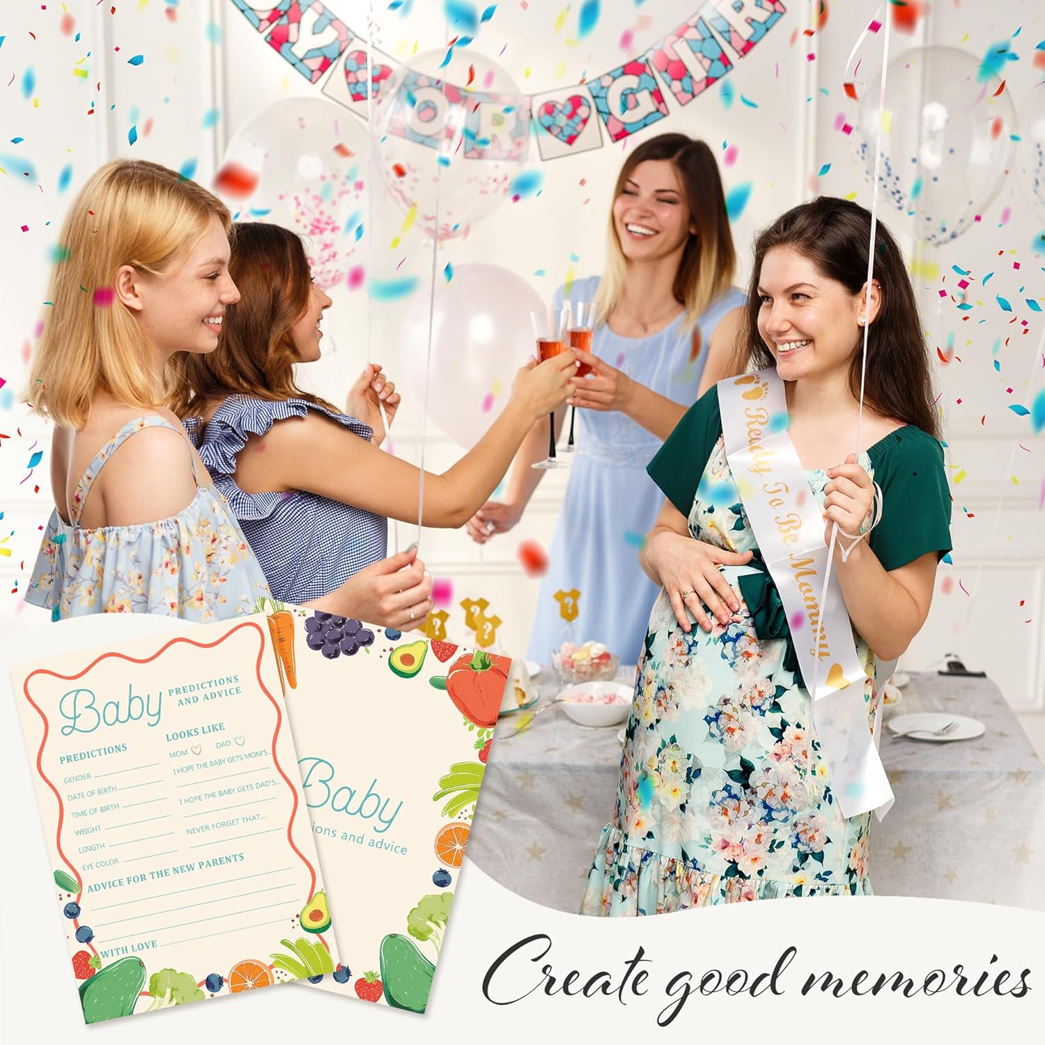 Thumbnail 6 de 25 x Baby Prediction Cards for Baby Shower – Retro Locally Grown
