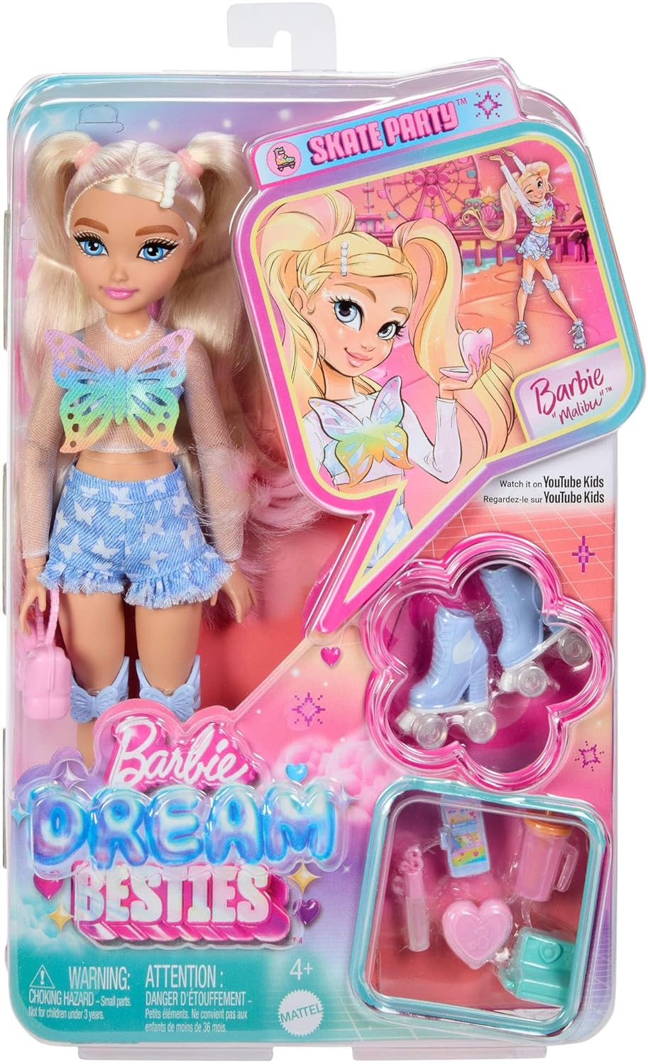 Thumbnail 5 de Barbie Dream Besties Malibu : poupée articulée avec rollers et accessoires maquillage