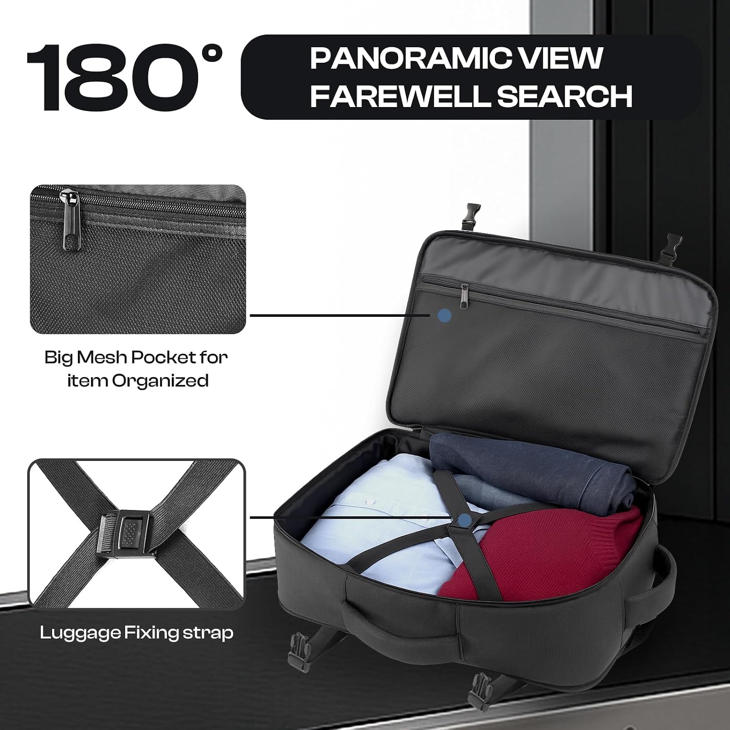 Detalle 2 de Expandable Travel Laptop Backpack, 17.3-Inch