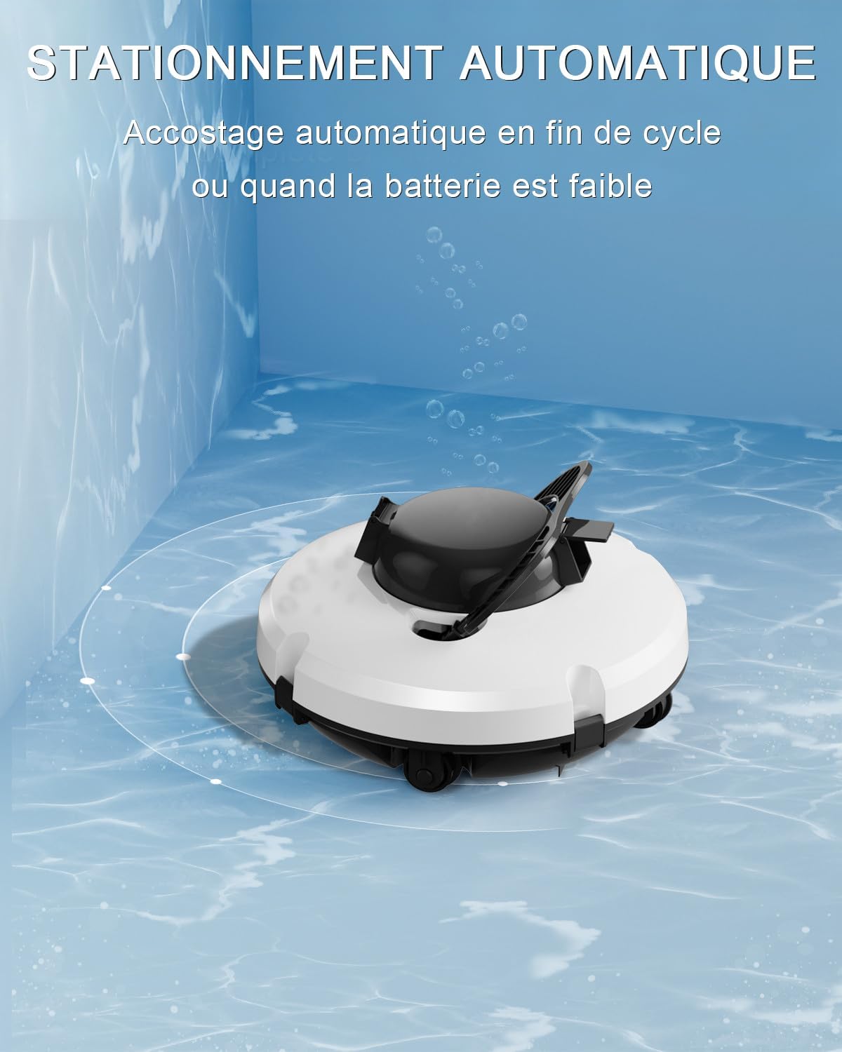 Detalle de (2026) Robot Piscine sans Fil 100m² – Aspirateur Piscine à Double Moteur, 120 Min, Auto-Stationnement