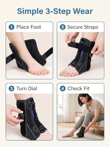 Detalle de KNEEBRIGHT ABF1 Ankle Brace with Rigid Side Stabilizers