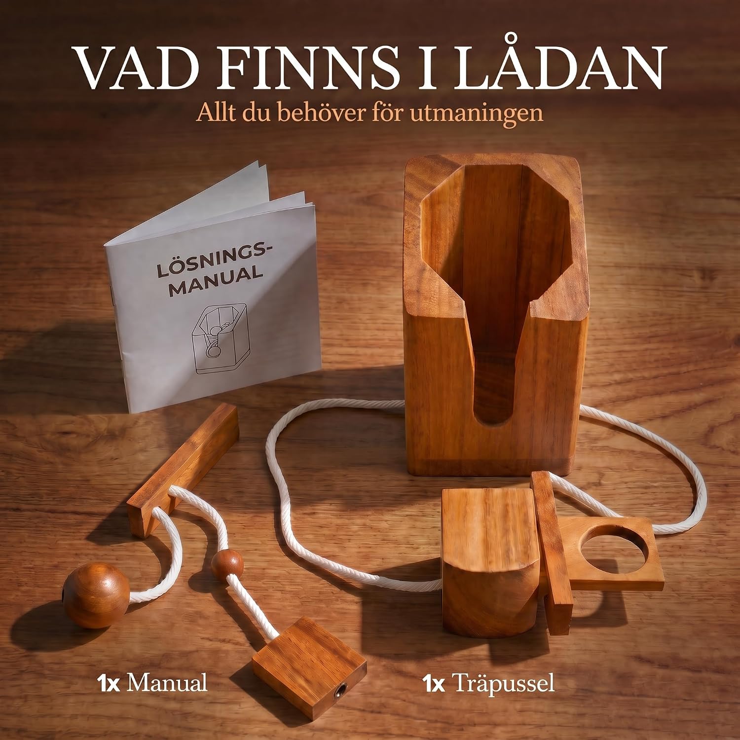 Thumbnail 6 de GOODS+GADGETS® Flaskpussel i trä för standardflaskor, handsnidat