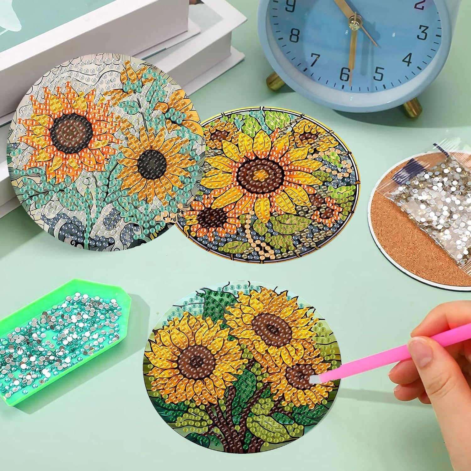 Thumbnail 5 de Diamond Art Coaster Kit, 8-Piece Set