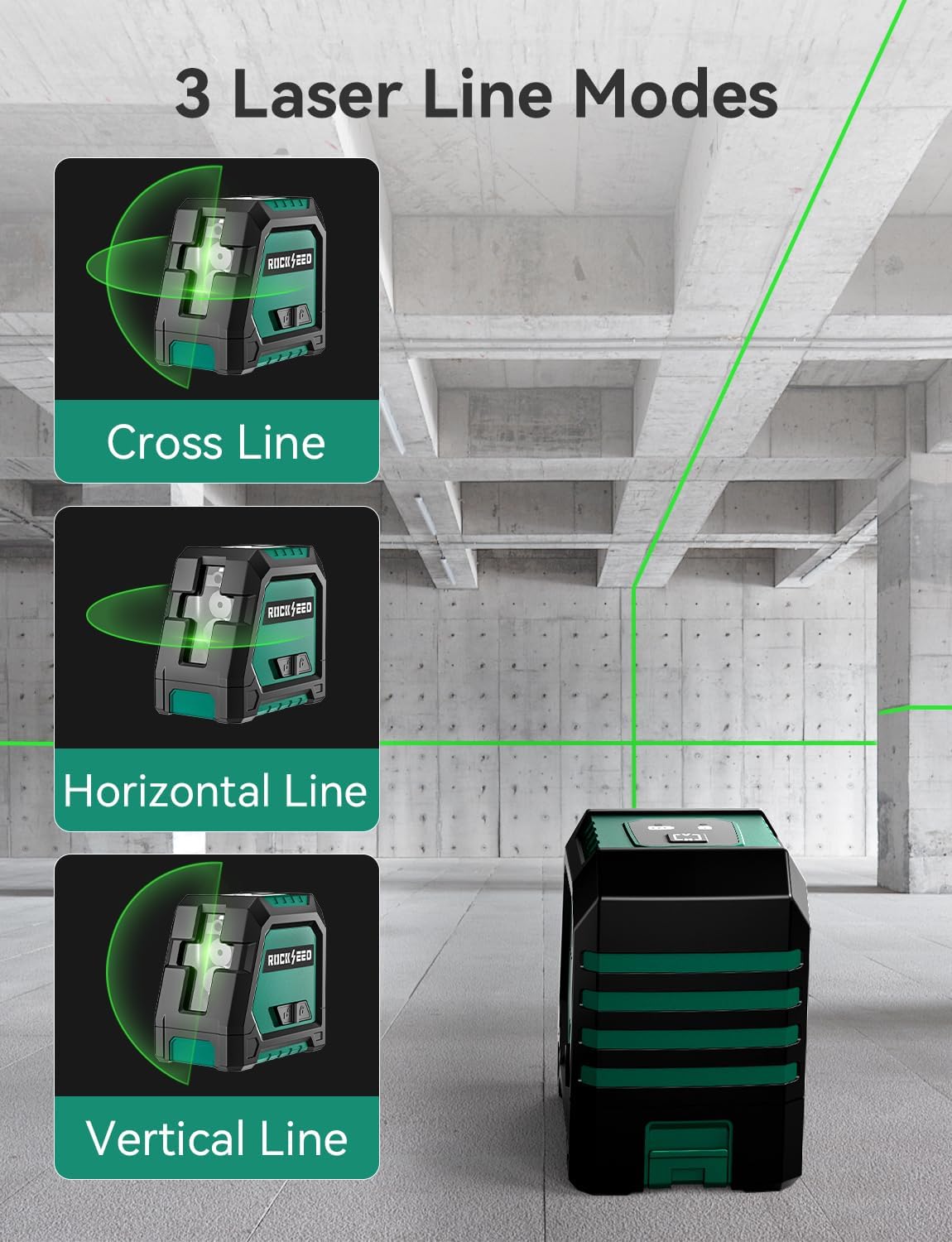 Detalle de RockSeed Line Laser Level with 47-Inch Tripod