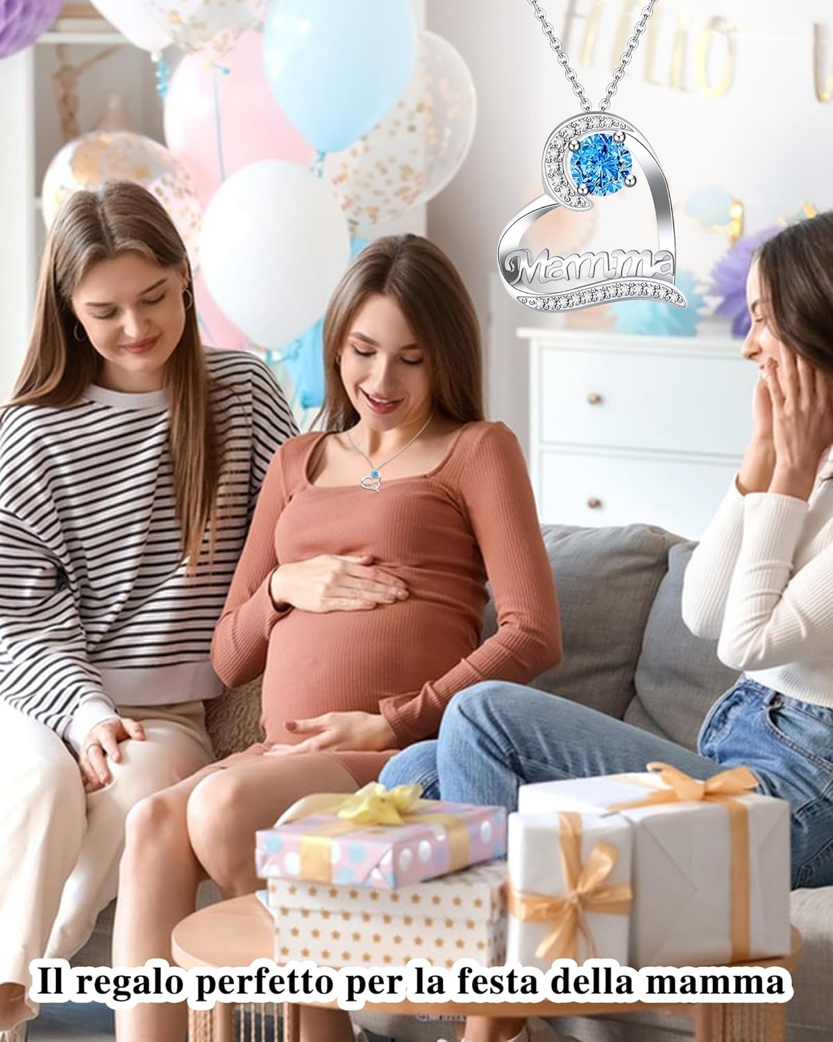Thumbnail 2 de VGWON Collana per Festa della Mamma: regalo per mamma, nuova mamma e futura mamma
