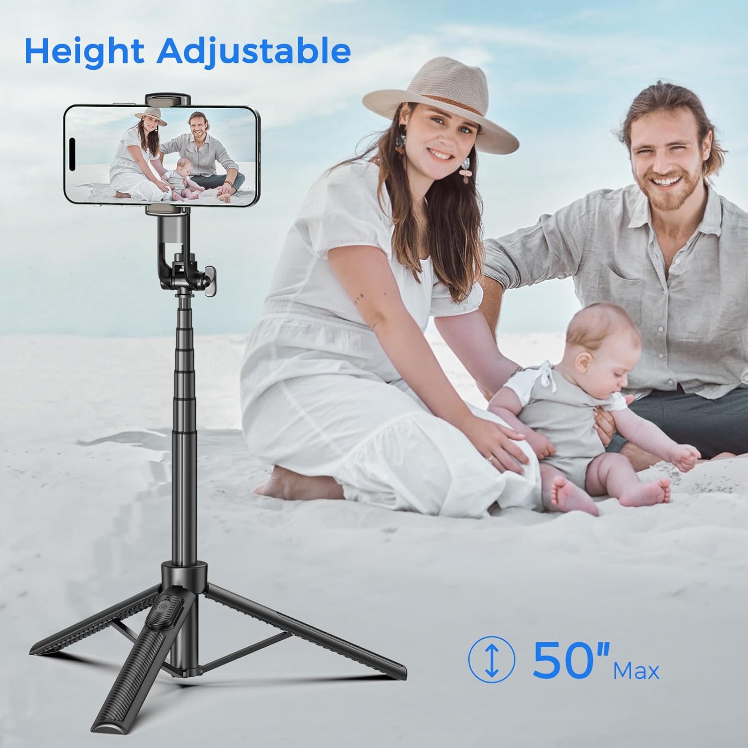 Thumbnail 2 de Selfie Stick Travel Tripod 50 in