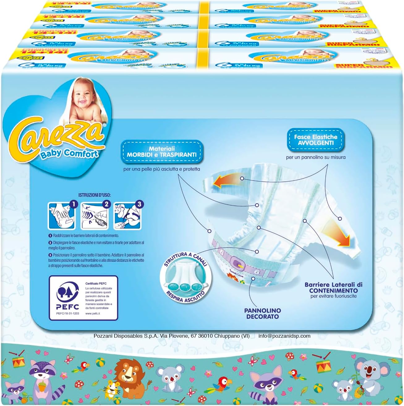 Detalle de Carezza Baby Comfort XXL Taglia 6 (16-30 kg) – 140 pannolini