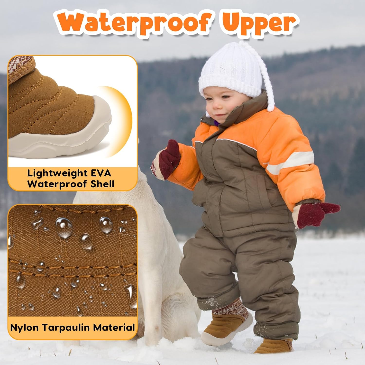 Detalle 1 de BARERUN Toddler Winter Boots with Faux Fur
