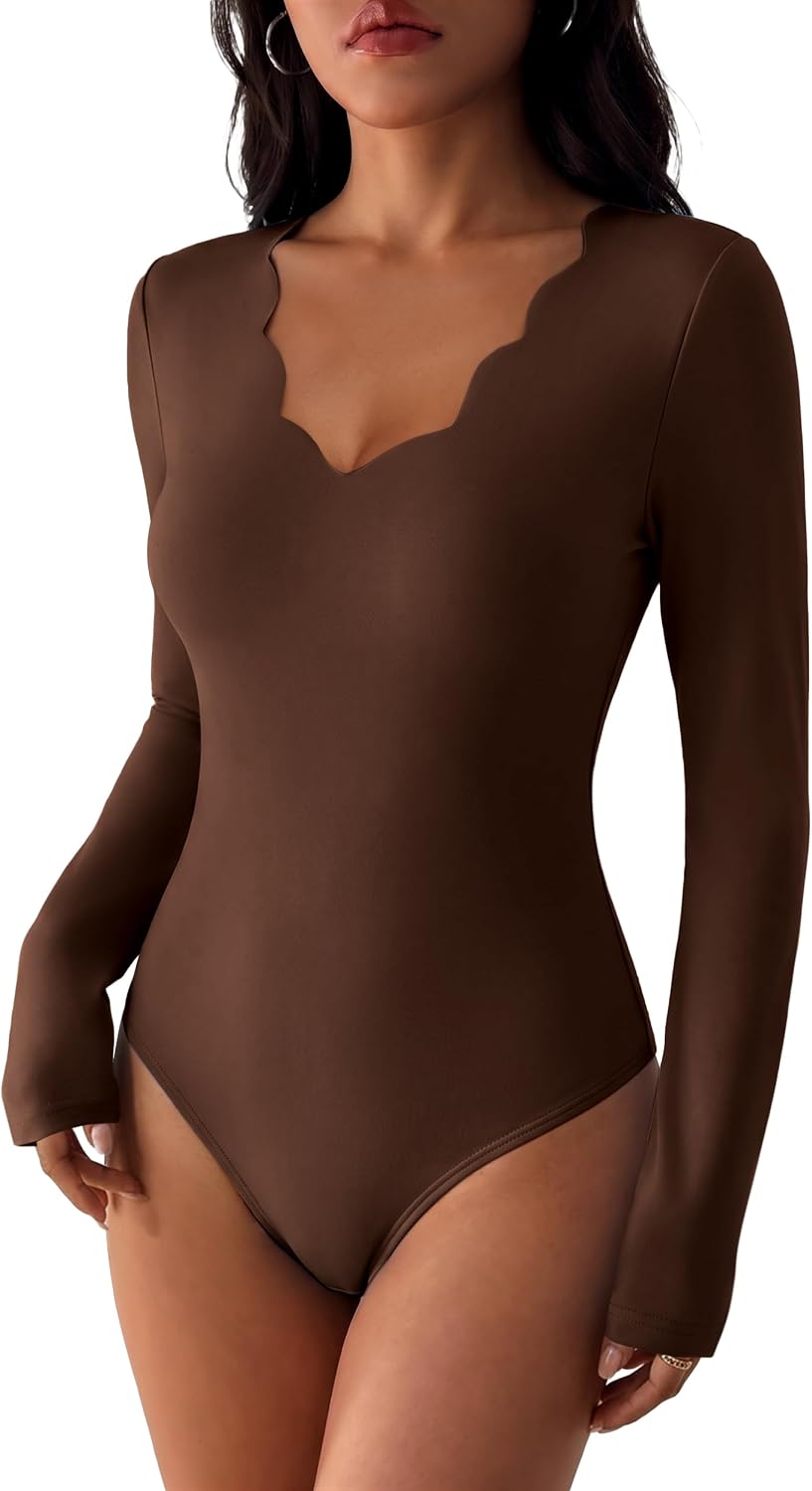 Thumbnail 2 de OFEEFAN Women's Bodysuit, Long Sleeve