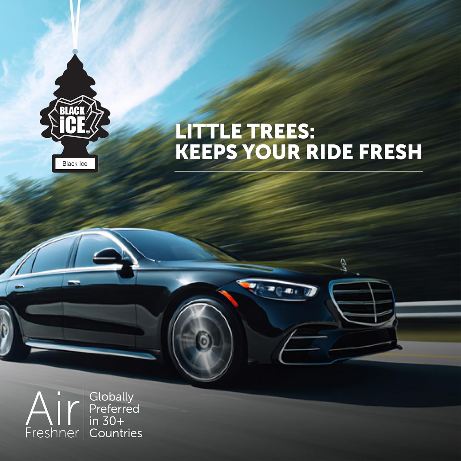 Detalle 2 de Little Trees Air Freshener Tree MTR0004 Black Ice – hanging car, home and caravan fragrance (single pack)