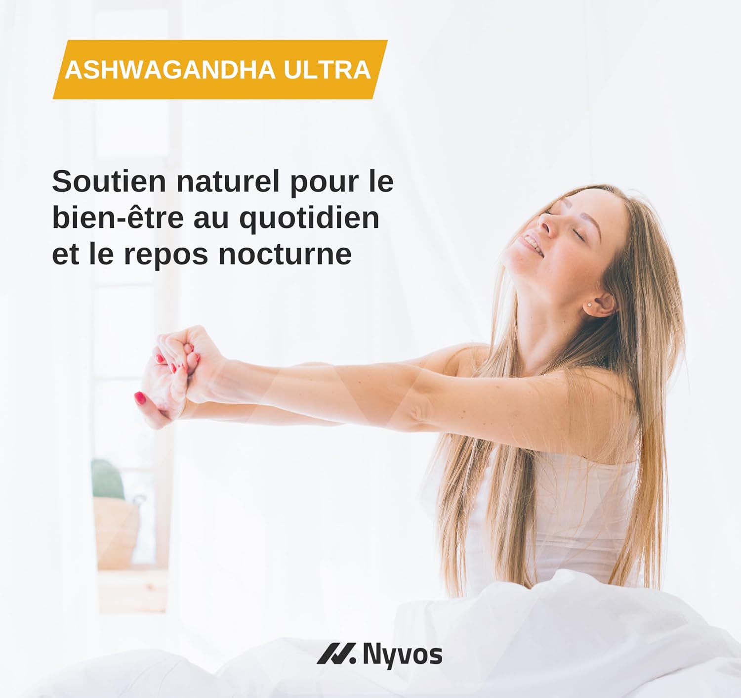Detalle de Nyvos Ashwagandha Shoden Ultra 35% Withanolides 120 gélules