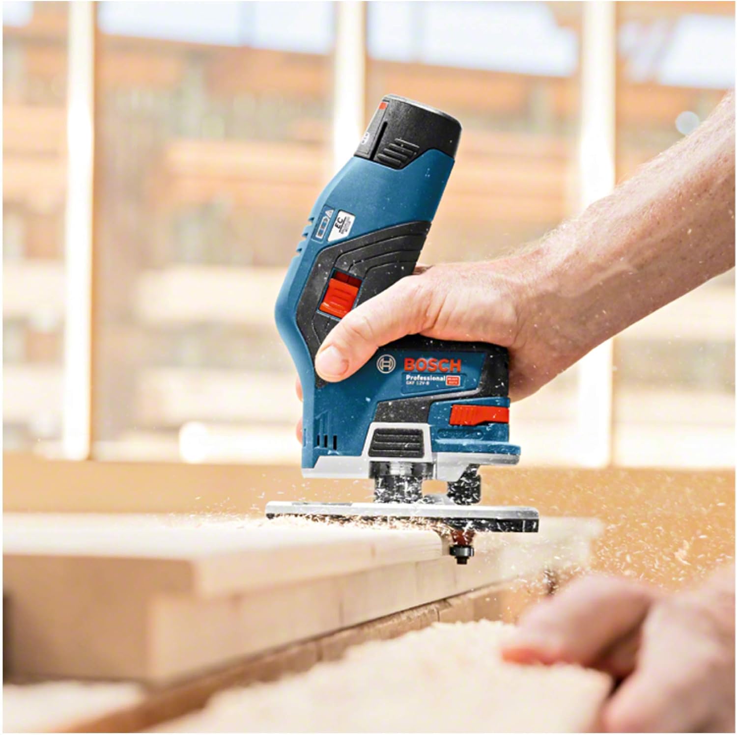 Thumbnail 3 de Bosch Professional 12V System GKF 12V-8 rifilatore a batteria con stelo da 8 mm (senza batteria e caricabatteria)